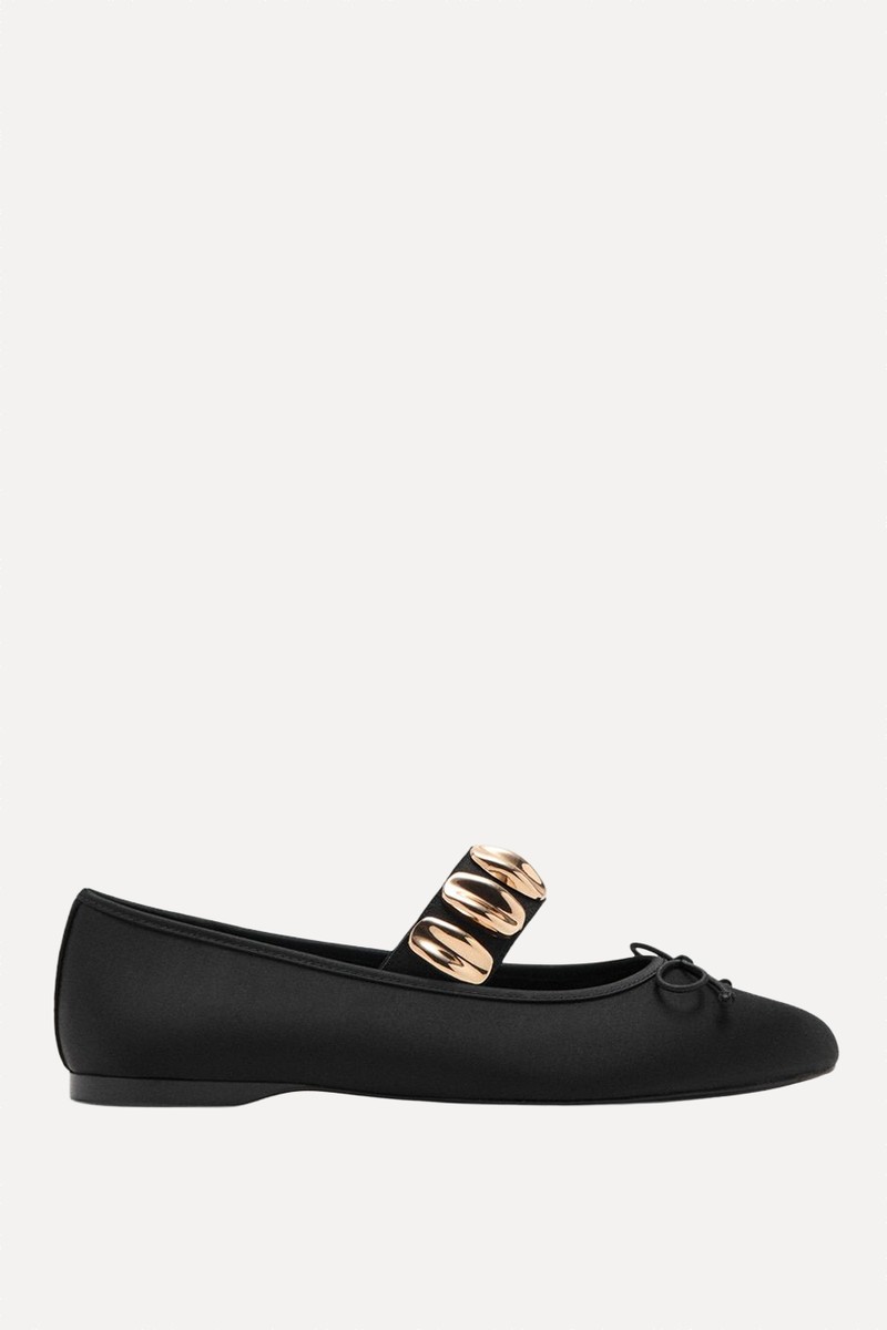 Ballerina With Metallic Appliqué Straps from Mango