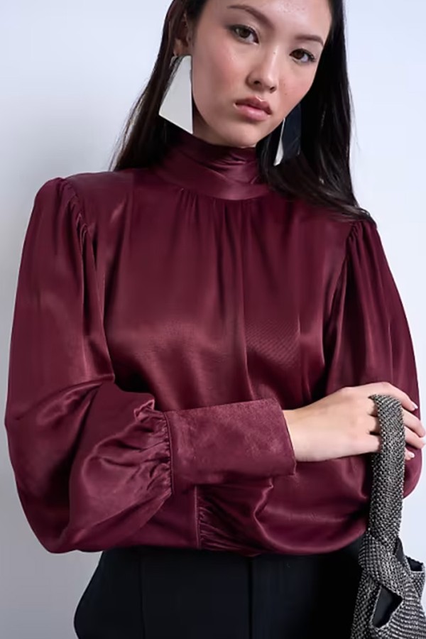 Satin Scarf Blouse from Topshop