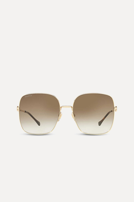 GG0879S Square-Frame Glass & Metal Sunglasses  from Gucci