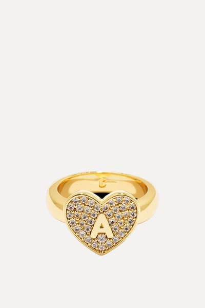 Initial Heart Signet Ring from Treats Studios