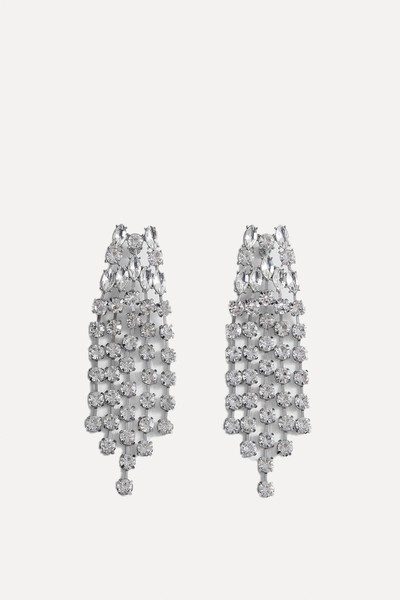 Cascade Earrings With Faceted Crystals from Mango