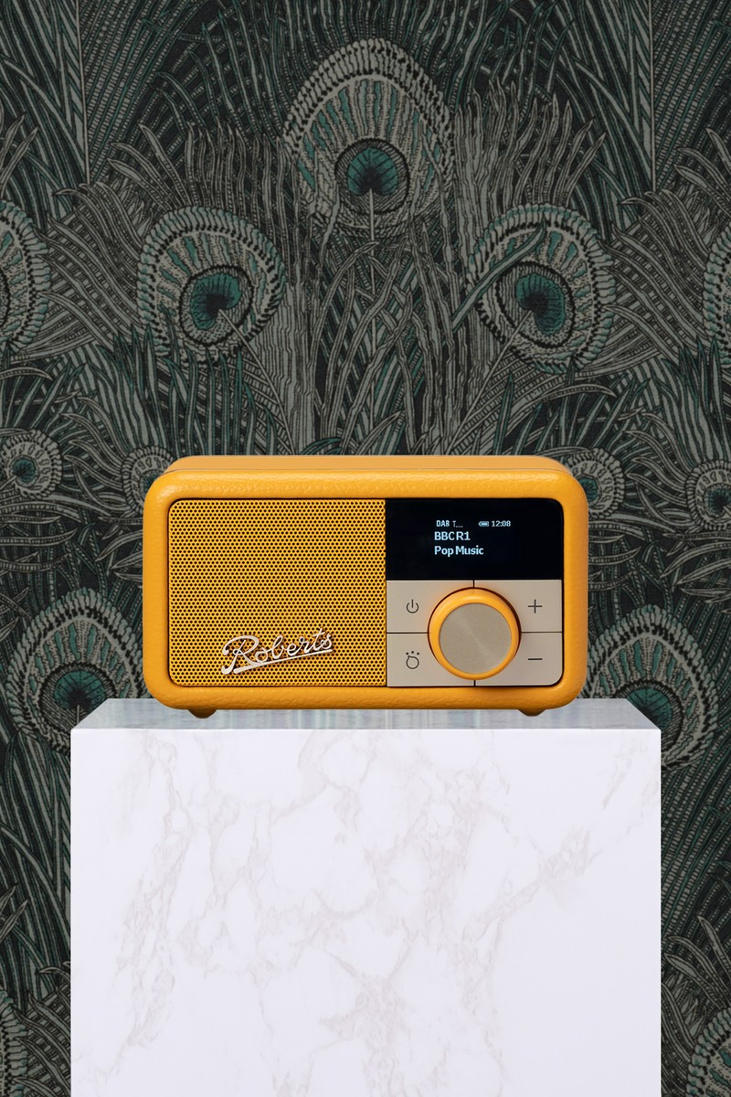Petite DAB/DAB+/FM Bluetooth Portable Digital Radio, Sunburst Yellow from Roberts Revival