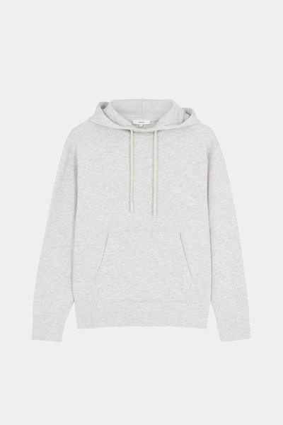 Mélange Hooded Stretch-Cotton Sweatshirt from Vince