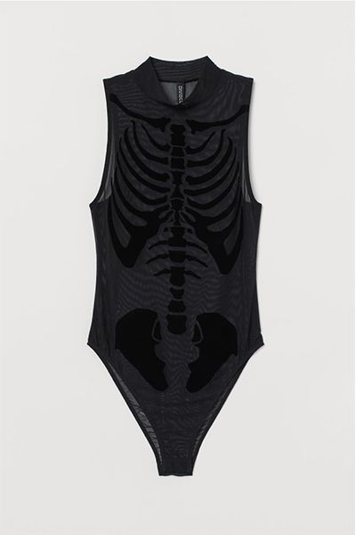 Flock-Print Mesh Body from H&M