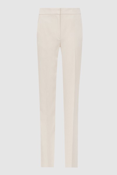 Split Hem Tailored Trousers Neutral