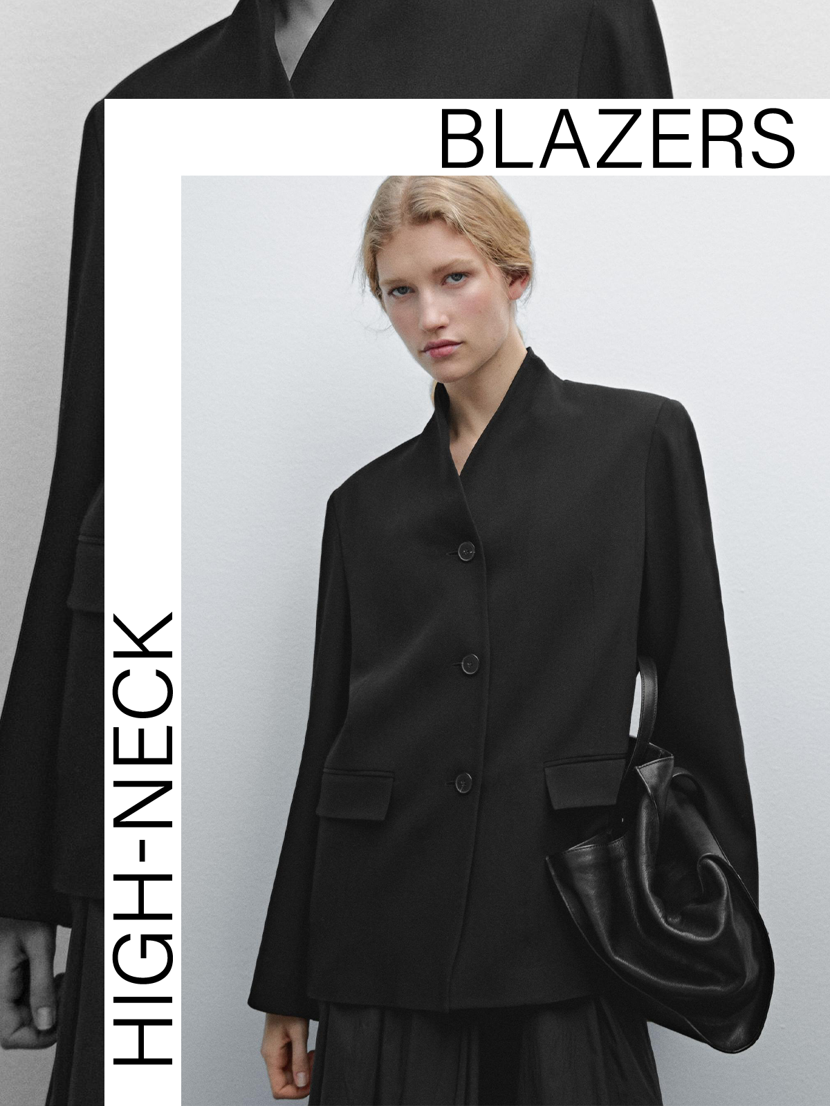 Crepe Blazer With Stand Collar from Massimo Dutti