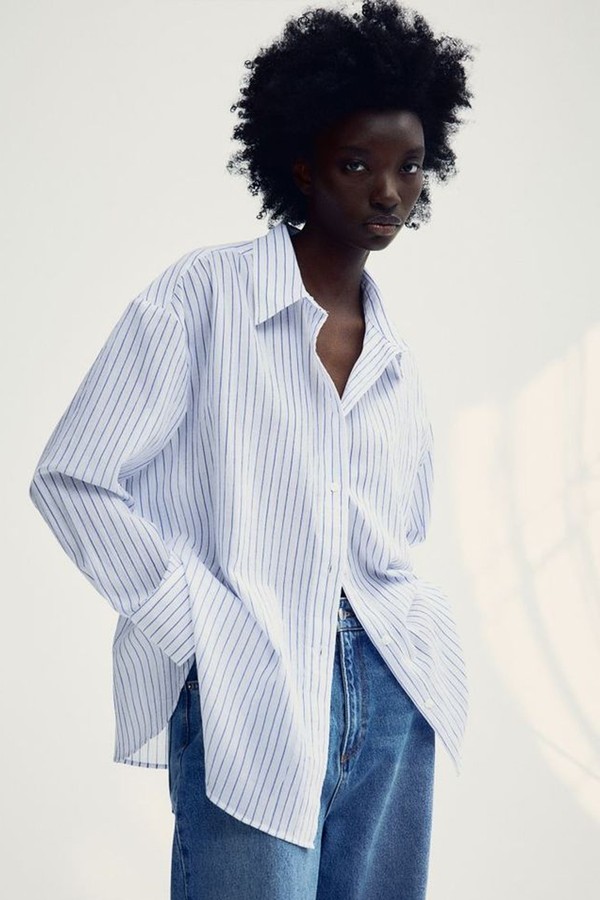Crinkled Cotton Shirt from H&M