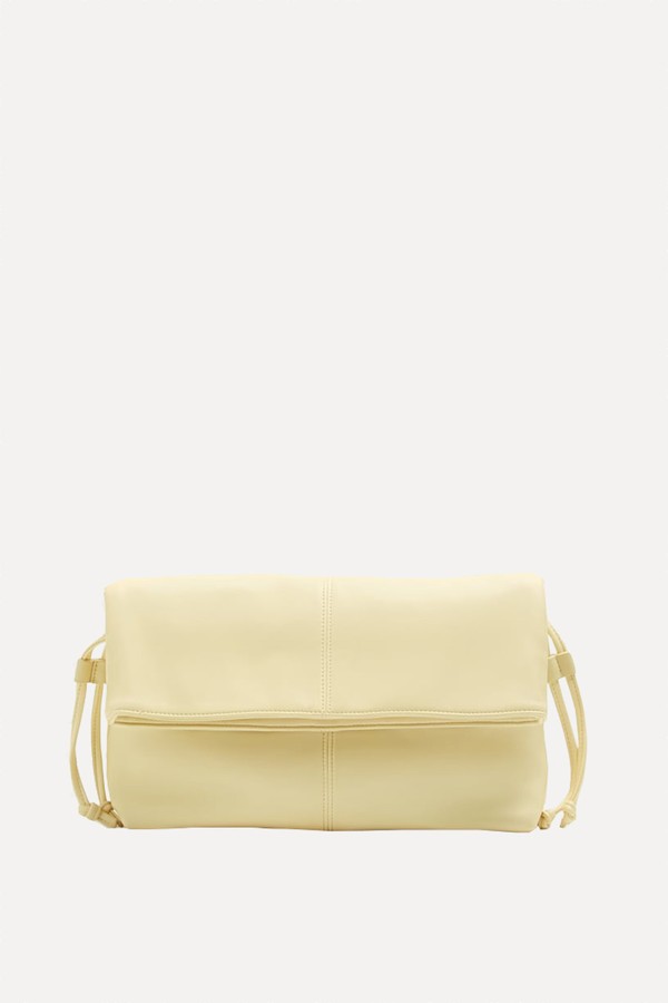 Ruched Fold Over Clutch Bag