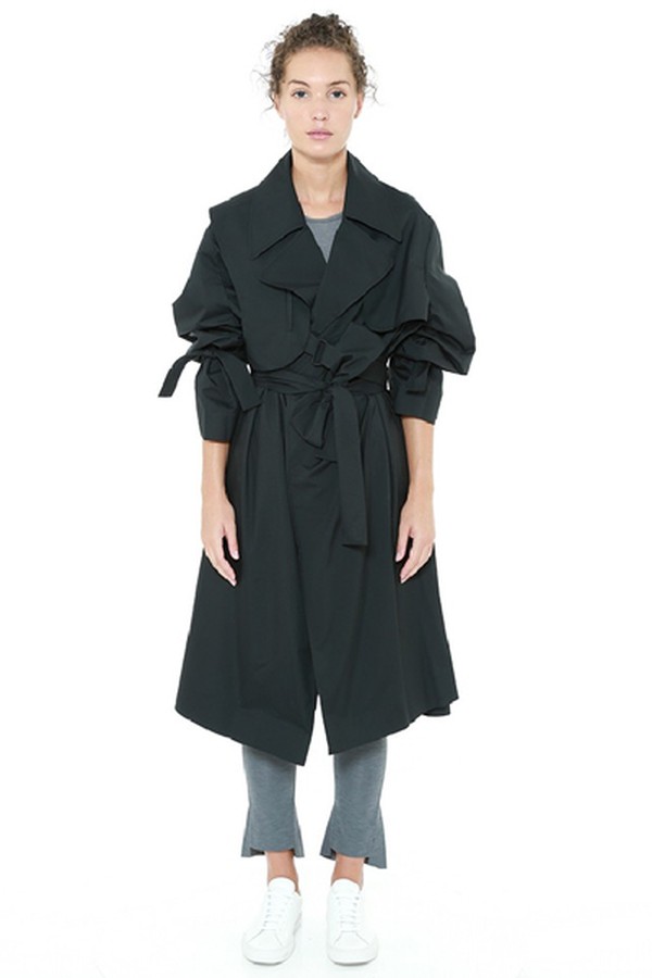 Rain-Repelling Trench Coat With Cross Body Bag from PHVLO X CSM