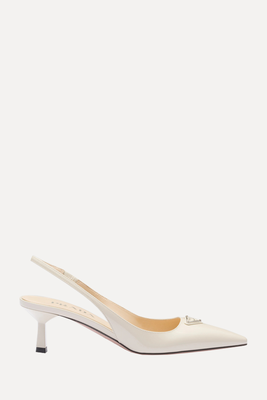 Patent-Leather Slingback Pumps from Prada