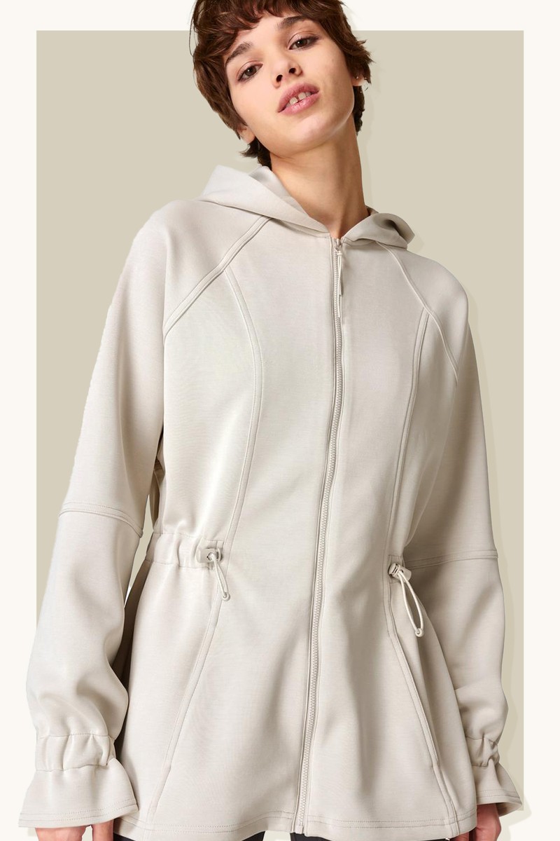 Sand Wash Zip Through Hoody