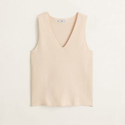 Cotton-Blend Knit Top from Mango