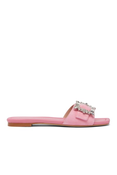 Shine Buckle Slide Sandal from Stuart Weitzman