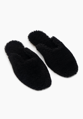 Square-Toe Shearling Slippers from Sleeper