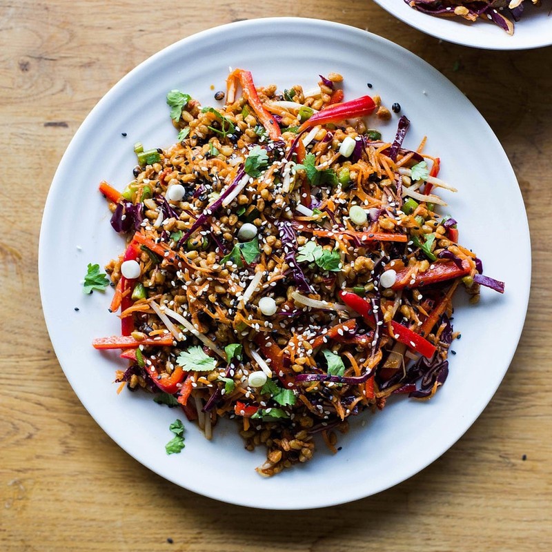 Spicy Korean Grain Slaw