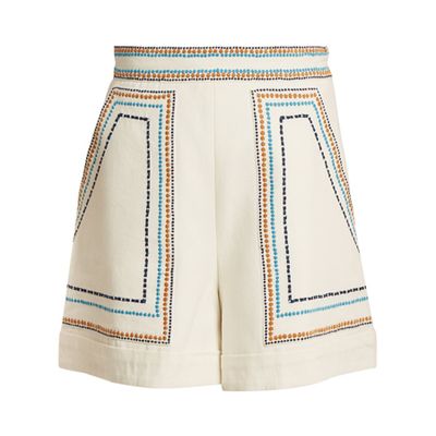 Embroidered High- Rise Shorts from Talitha