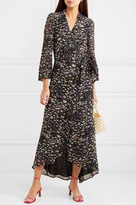 Floral-Print Georgette Wrap Dress from Ganni