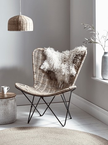 Statement Round Rattan Butterfly Chair, £194.99