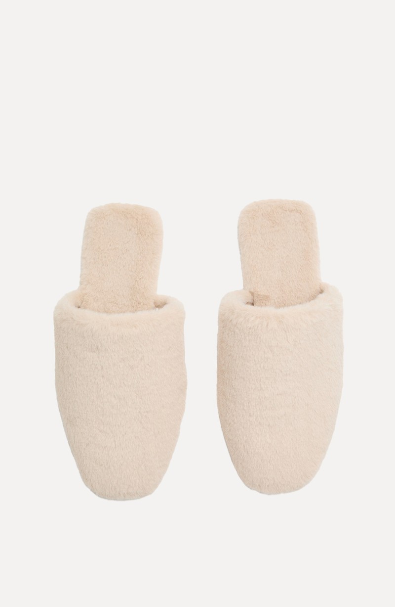 Faux Fur Mule Slippers