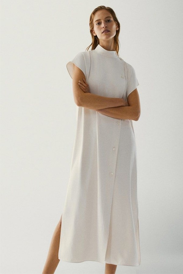Dress With Side Buttons from Massimo Dutti