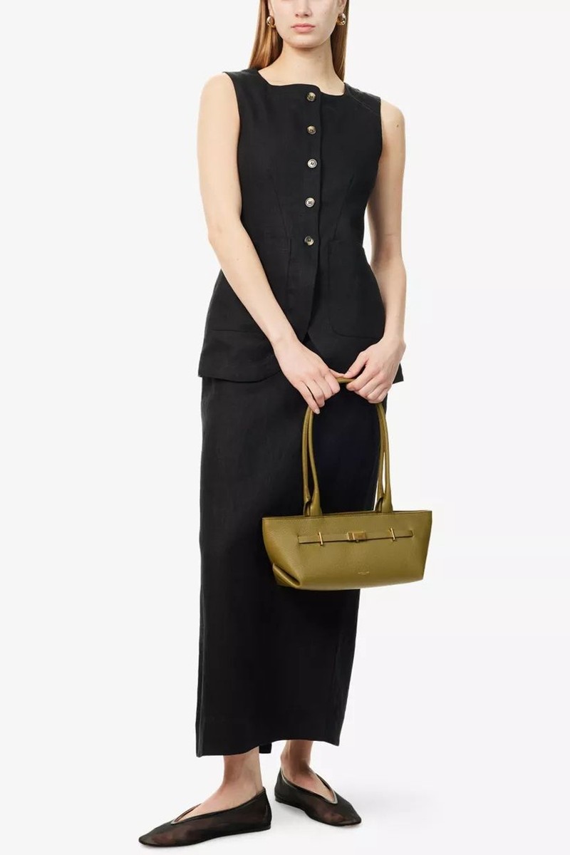 Emma Two-Patch-Pockets Linen Vest from Posse