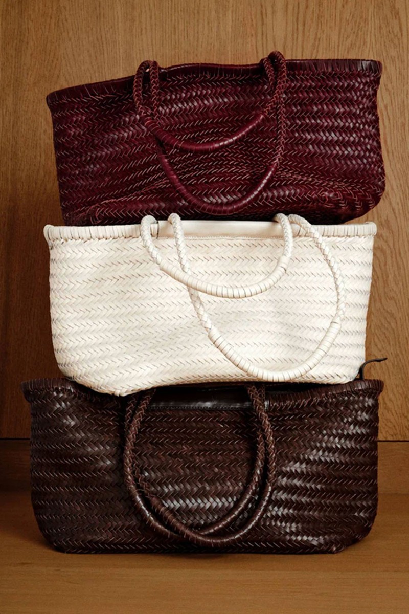 Leather Woven Tote Bag from Mint Velvet