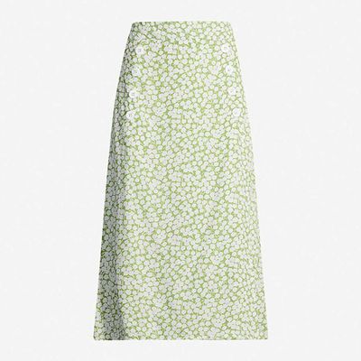 Maya Floral-Print Rayon Skirt from Faithfull The Brand