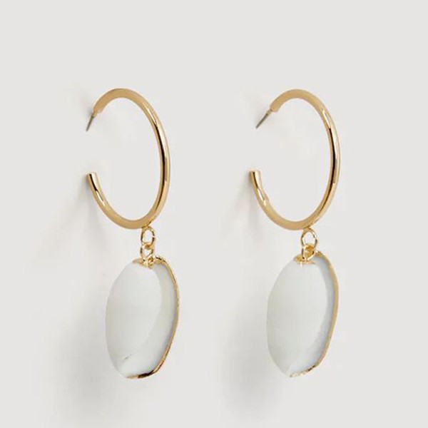 Shell Hoop Earrings from Mango
