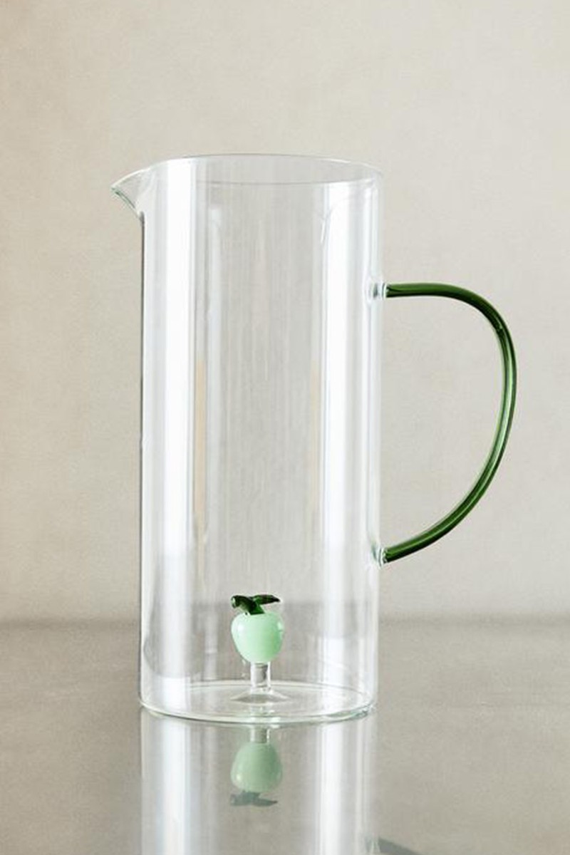 Glass Jug With Apple Handle