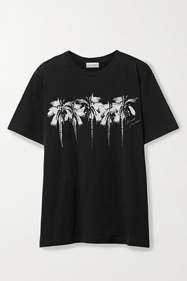 Printed Cotton Jersey T Shirt from Saint Laurent