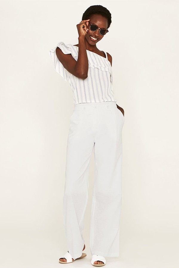 Linen Wide Leg Trousers from Oasis