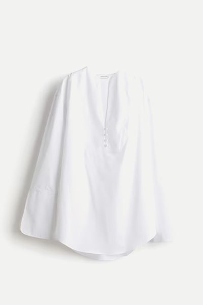 Loose-Fit Tuxedo Shirt