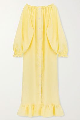 Ruffled Linen Midi Dress from Sleeper