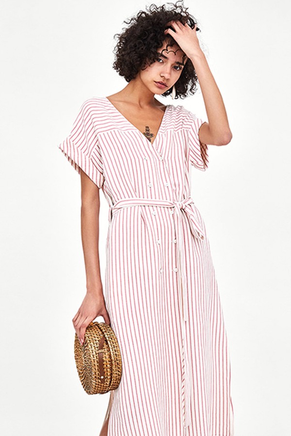 Striped Midi Dress