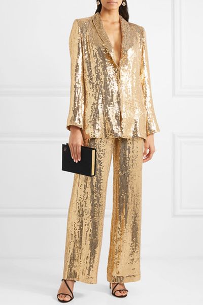 Jace Sequined Tulle Blazer from Alice + Olivia