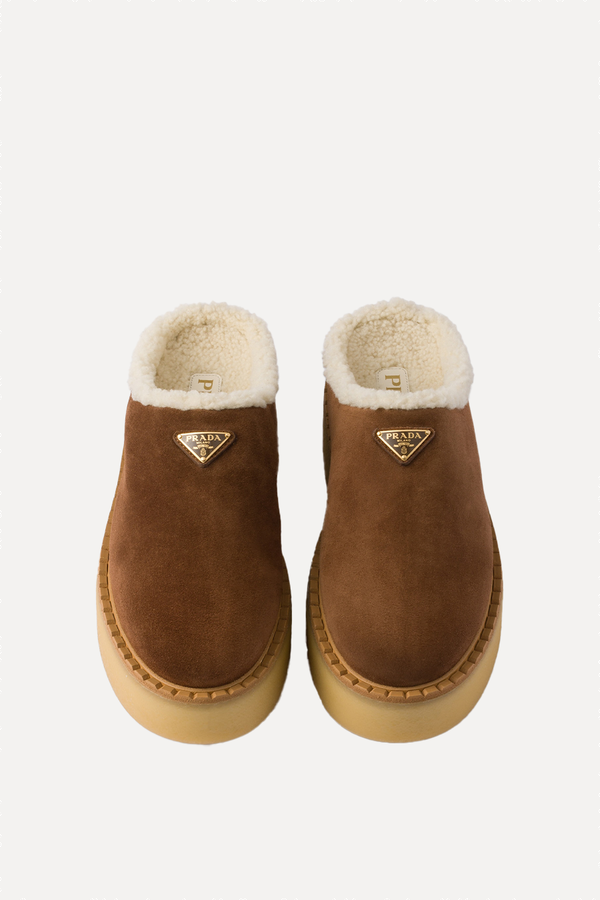 Suede Slippers from Prada