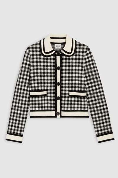 Black & White Checked Cardigan from Claudie Pierlot