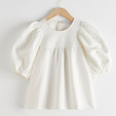 Puff Sleeve Jacquard Blouse from & Other Stories