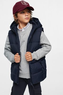 Hooded Quilted Gilet from Mango