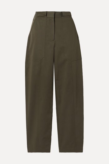 Organic Cotton-Blend Twill Straight-Leg Pants from Matteau