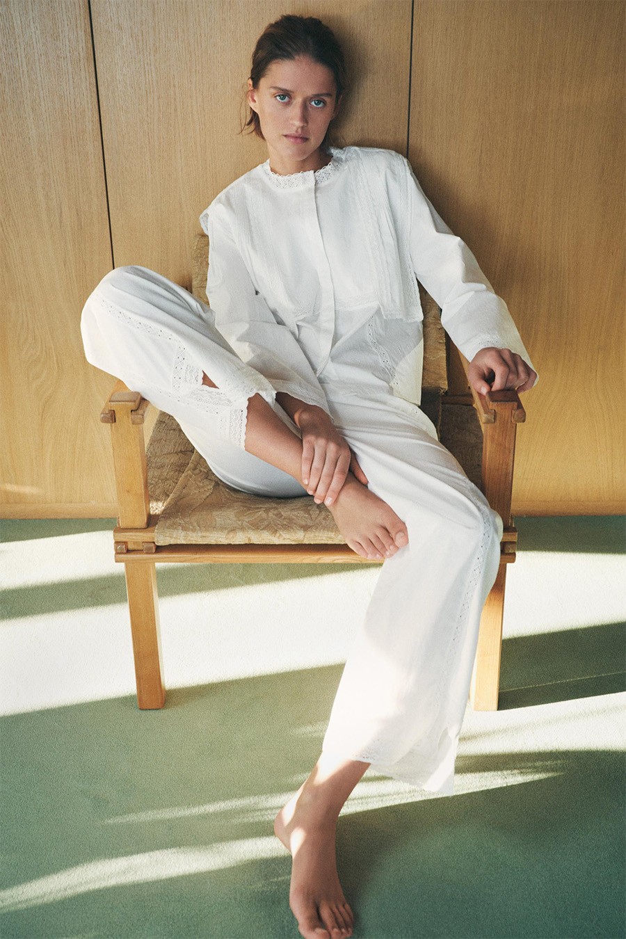 Lace Trim Cotton Pyjama Bottoms from ZARA 