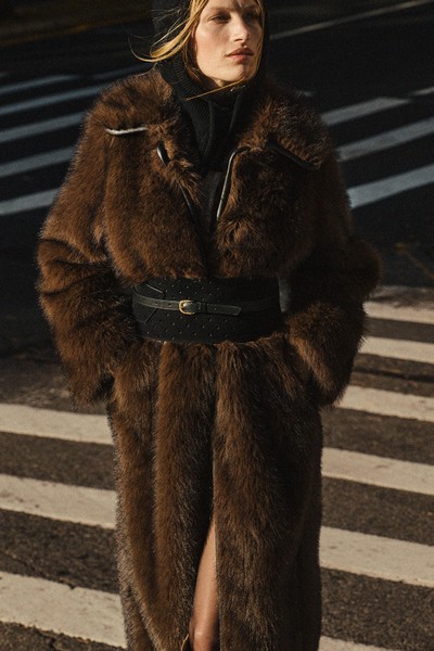 Belted Faux Fur Coat from & Other Stories