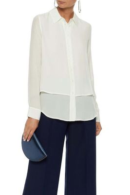 Layered Washed Silk Shirt from Iris & Ink