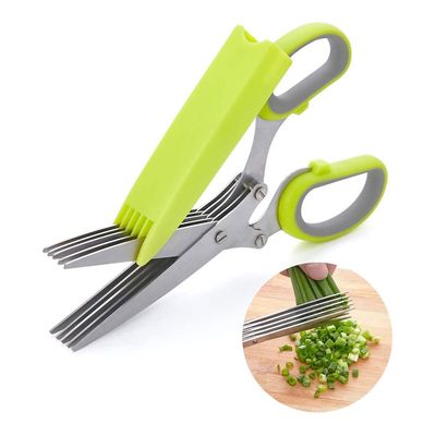Herb Scissors With 5 Multi Stainless Steel Blades from Nurch