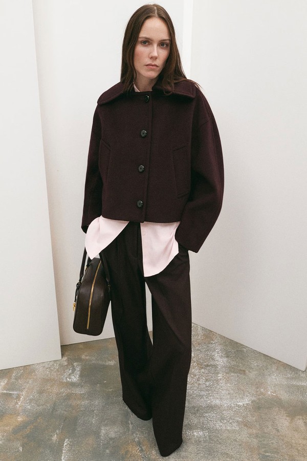 Wool Jacket With Shirt Collar