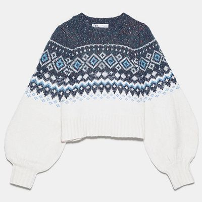 Jacquard Sweater Will Full Sleeves from Zara