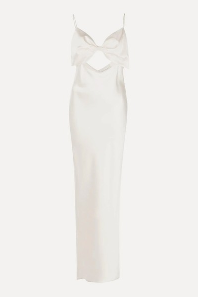 Bow-Embellished Silk Slip Dress from Fleur Du Mal