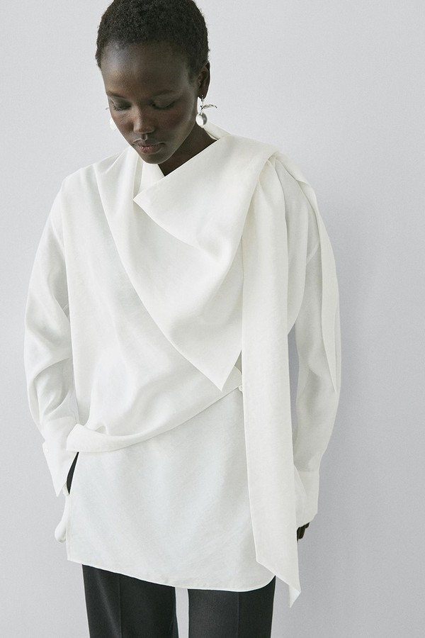 Blouse With Draped Detail