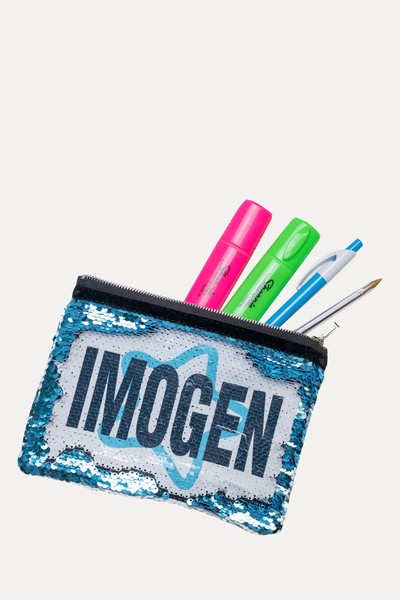 Personalised Sequin Pencil Case / Make Up Bag from Meenymineymo