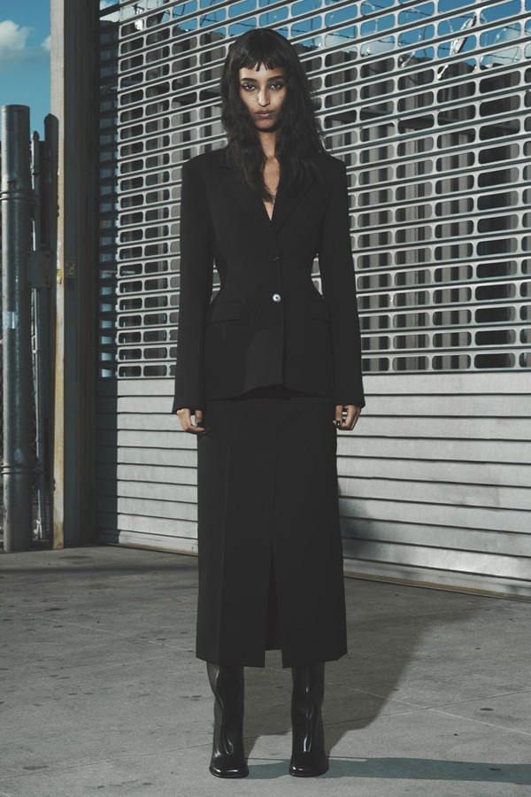 ZW Collection Tailored Blazer With Shoulder Pads from Zara